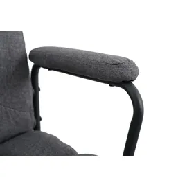 byLIVING STING Chefsessel Polyester Grau/Schwarz