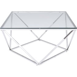 KARE DESIGN Couchtisch 85030 Cristallo Glas Silber