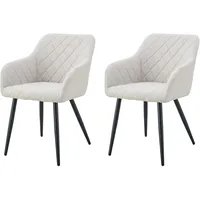 xonox.home Stuhl Lea Webstoff creme 2er Set