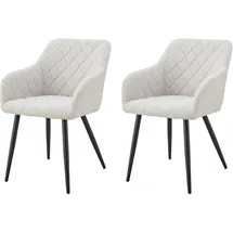 xonox.home Stuhl Lea Webstoff creme 2er Set
