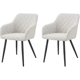 xonox.home Stuhl Lea Webstoff creme 2er Set