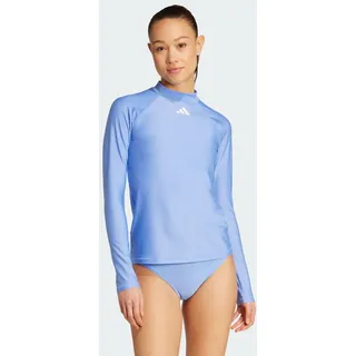 Adidas Langärmeliger Rashguard weiß|blau L