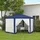 Outsunny Pavillon 3,94 x 3,41 m inkl. 6 Seitenteile Blau