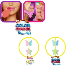 Barbie Mattel HMD78 Barbie Totally Hair Regenbogen Deluxe Styling Kopf Frisurenkopf Frisierkopf - Rosa