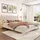 Okwish Polsterbett mit Matratze 180x200,Jugendbett mit Lattenrost und Kopfteil,Doppelbett mit Zylindrische Stützbeine,Beige - Beige