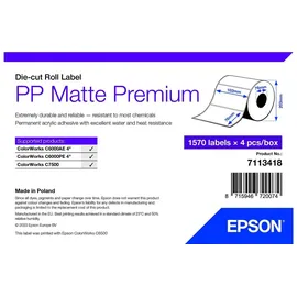 Epson 7113418 Druckeretikett Weiß Selbstklebendes Druckeretikett