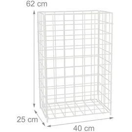 Relaxdays Papierkorb 60 l Weiß