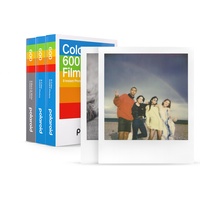 Polaroid 600 Color Film Triple Pack 3x8 Sofortbild-Film Weiß,