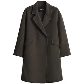 Opus Damen Mantel | HAVILDA Doppelreiher aus Double Wollmix Midnight Brown, 40
