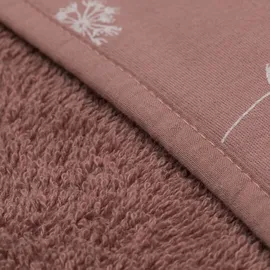 fillikid 2.tlg. Kapuzenbadetuch-Set Badetuch und Waschhandschuh 100 x 100 - Pusteblume - Rosa