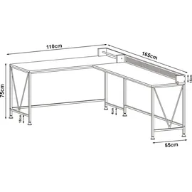 [en.casa] Schreibtisch Frelvepirg Walnuss