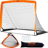 Vevor Fußballtor Profi Soccertor 1 STK. 1200 x 900 mm, Pop-up-Outdoor Fußballtor, Faltbares Tragbares Fußballtor, Hochwertige Outdoor Torwand für Erwachsene & Kinder, Fussballtore Garten