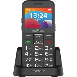 myPhone Halo 3 LTE Mobiltelefon für Senioren mit Ladestation großer 1400 mAh Akku SOS-Taste und Taschenlampe
