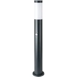 Außen Steh Lampe Bewegungsmelder Garten Beleuchtung Edelstahl Terrassen Leuchte grau im Set inkl. LED Leuchtmittel