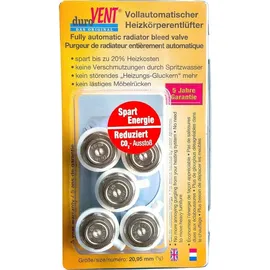 DUROVENT Heizkörperentlüfter 5er Set 1/2 Zoll