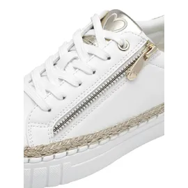 Marco Tozzi Plateau Sneaker Damen Beige/Weiß 42