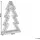 Beliani Weihnachtsbaum Silber 60 cm