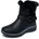 Damen Stiefel Black Microleather Buckle Trim