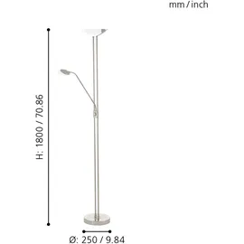 EGLO Baya 2-flg. nickel matt/weiß satiniert