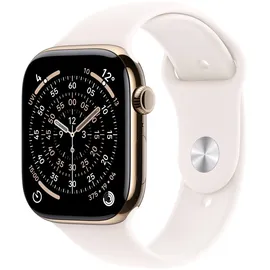 Apple Watch Series 11 GPS + Cellular 46mm Gold Aluminium Sport Band light blush S/M 