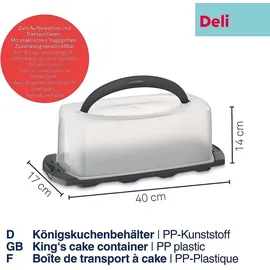 Kela Kuchentransportbox Deli graphitgrau 40,0 x 17,0 x 14,5 cm