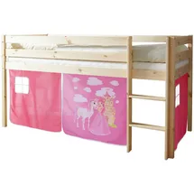 Livetastic Hochbett Malte 90 x 200 cm Kiefer massiv natur zauberfee