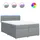 vidaXL Boxspringbett 140 x 200 cm Hellgrau