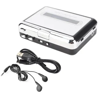 Tiiyee Kassettenspieler, Kassettenkonverter, Portable Digital USB Kassettenrekorder Audio Musik Kassette Mp3 Konverter Tragbarer Konvertieren Kassetten Digitales Format Mit Kopfhörer Player Laptop
