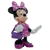 Bullyworld Minnie mit Tasche, Spielfigur 5 cm, pink/schwarz/mehrfarbig