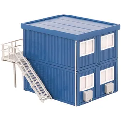 4 Baucontainer blau Bausatz Modell von Gebr. Faller 1:87