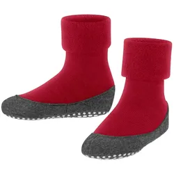 FALKE Kinder Hausschuhe - Cosyshoe, Pantoffeln, Anti-Rutsch, Schurwolle Hellrot 33-34