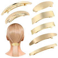 Cinaci 7 Stück einfache, elegante goldene Haarspangen aus Metall, dekorative Haarspangen, Haarspangen, Zubehör für Frauen und Mädchen