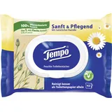 Tempo Sanft & Pflegend Feuchte Toilettentücher Kamille 42 Blatt weiß