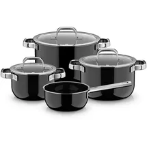 WMF Fusiontec Mineral Pro Topf-Set 4-tlg. Kochtopf + Stielkasserolle + Fleischtopf + Bratentopf