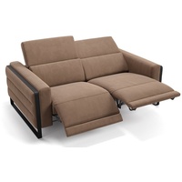 Sofanella 2-Sitzer Stoff Deltona, Relaxsofa, Designsofa, Designer Couch, Italienisches Sofa, 2er Sofa braun