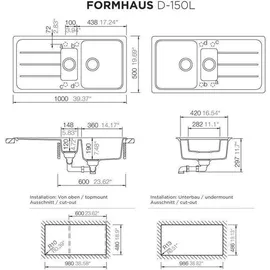 Schock Fomhaus D-150L Einbau onyx + Excenterbetätigung