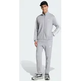 adidas 3-Streifen Fleece Trainingsanzug Silber XXL