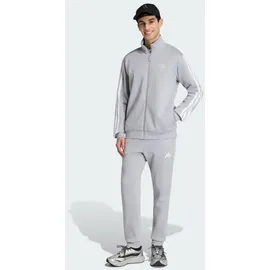 adidas 3-Streifen Fleece Trainingsanzug Silber XXL