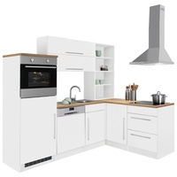 Kochstation Winkelküche »KS-Samos«, ohne E-Geräte, Stellbreite 230 x 170 cm weiß