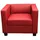 MCW Lounge-Sessel Lille Kunstleder 0 x 0 x 0 cm Rot mit Rollen