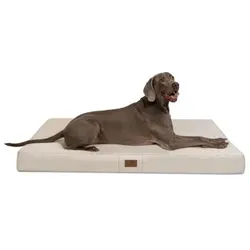 Tierlando ® HUGO Ortho Plus Orthopädische Hundematratze creme 1 m, 13 cm, 80 cm