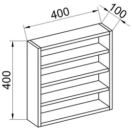 VCM Hängeregal Esaldi 40 x 10 x 40 cm Weiß