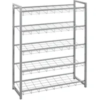 Haku-Möbel Schuhregal 80 x 106 x 30 cm silber / silber