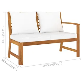 vidaXL Garten-Lounge-Set 6-tlg. natur/cremeweiß 3057774