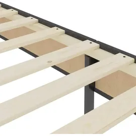 vidaXL Boxspringbett Dunkelgrau Stoff 180x200 cm