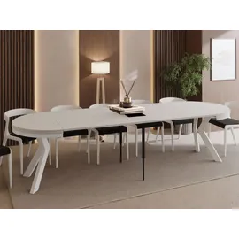 WFL GROUP Runder Esstisch 100 x 77 x 100 cm beige