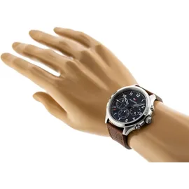 Tommy Hilfiger Multi Zifferblatt Uhr für Herren mit Braunes Lederarmband - 1791855