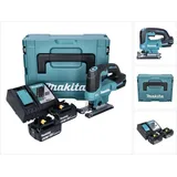 Makita DJV 184 RGJ Akku Pendelhub Stichsäge 18 V Brushless + 2x Akku 6,0 Ah + Ladegerät + Makpac