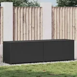 Versear Polyrattan Auflagenbox mit Deckel Gartenbox Garten Aufbewahrungsbox mit wasserfestem Beutel Gartentruhe Kissenbox-Schwarz-200 x 50 x 60 cm