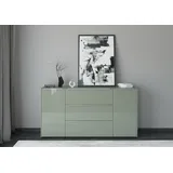 Set One by Musterring Sideboard Reno 182 x 94 x 42 cm Olivgrün matt lack / Olivgrün glanz